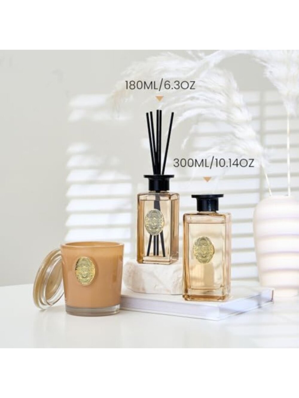 Large Reed Diffuser Set | Fresh Grapefruit Scent | Non-Toxic Essential Oil - Picture 3 of 6